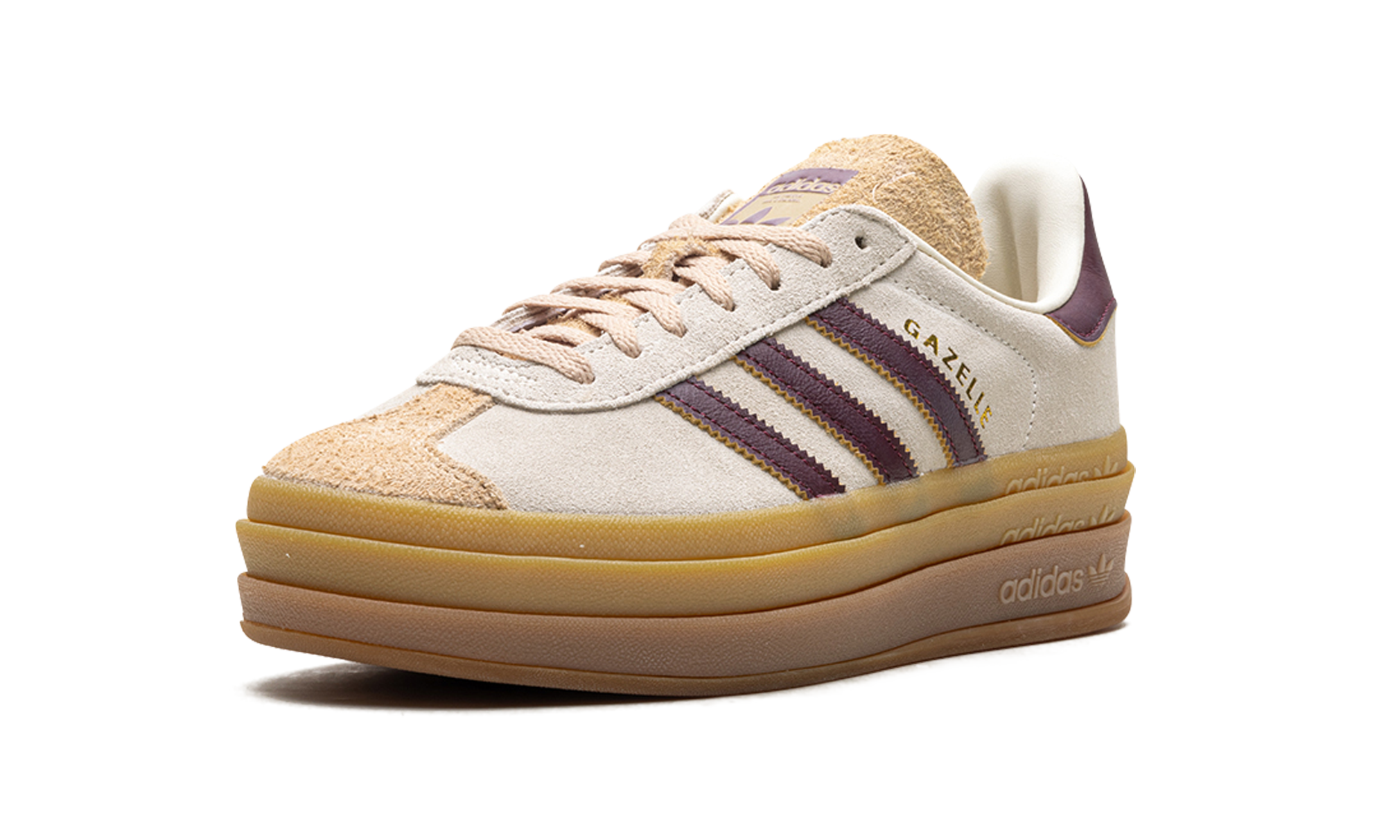 Adidas Gazelle Bold Cream White Maroon