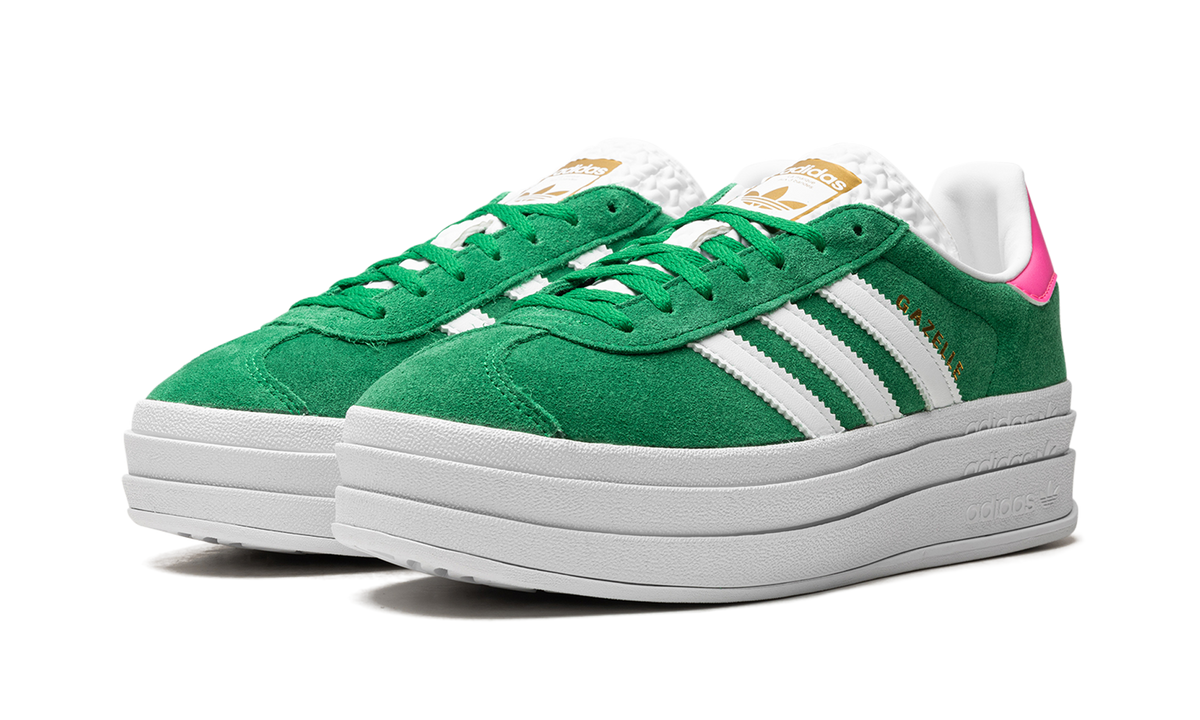 Adidas Gazelle Bold Green Lucid Pink