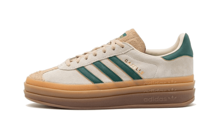 Adidas Gazelle Bold Magic Beige Collegiate Green, Cream White/Collegiate Green/Magic Beige (ID7056)