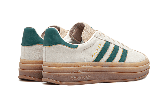 Adidas Gazelle Bold Magic Beige Collegiate Green, Cream White/Collegiate Green/Magic Beige (ID7056)