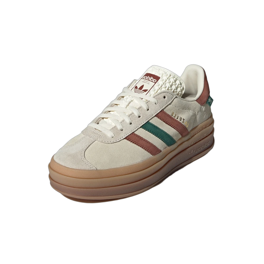 Adidas Gazelle Bold Maple Leaf, Cream White/Wild Sepia/Collegiate Green (IG3685)