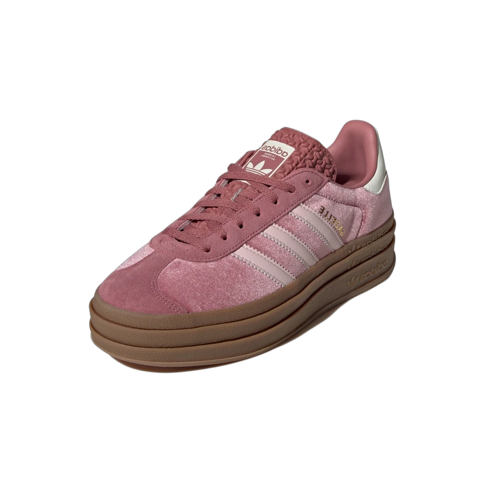 Adidas Gazelle Bold Sandy Pink Velvet, Preloved Crimson/Sandy Pink/Off White (IG4389)