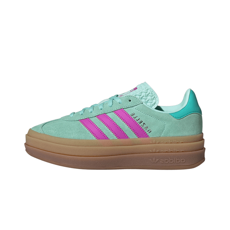 Adidas Gazelle Bold Turqoise Pink (Kids), Green/Turqoise/Pink/Gum (JI3383)