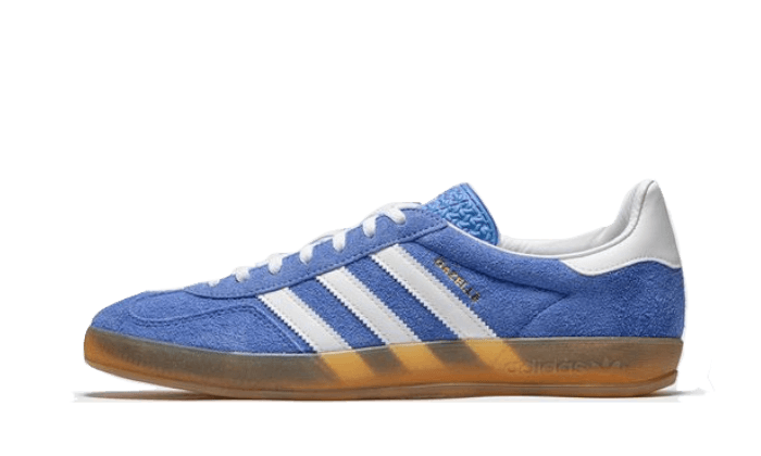 Adidas Gazelle Indoor Blue Fusion Gum, Blue Fusion/Footwear White/Gold Metallic (HQ8717)