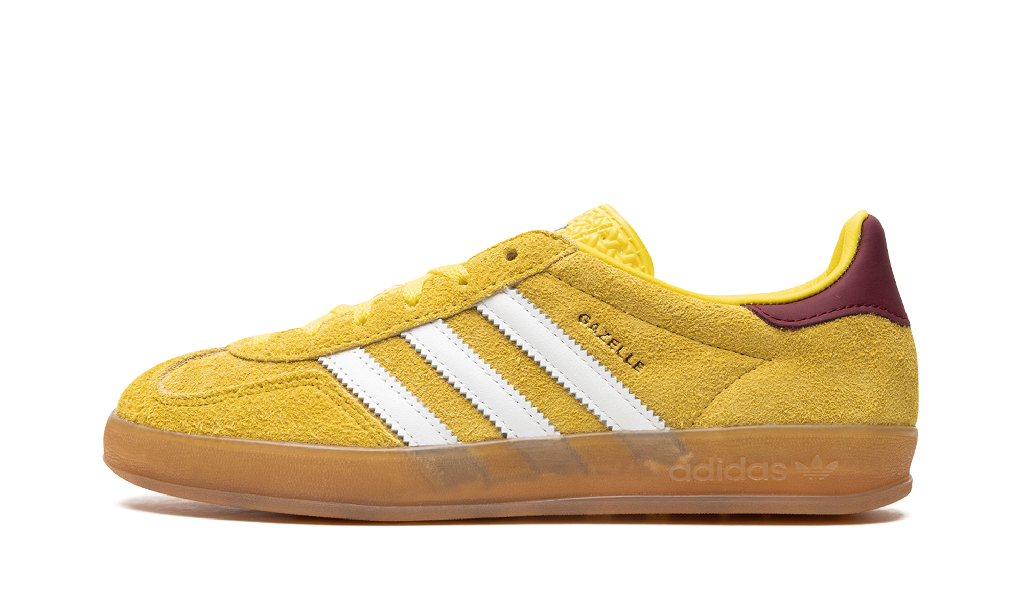 Adidas Gazelle Indoor Bright Yellow Collegiate Burgundy