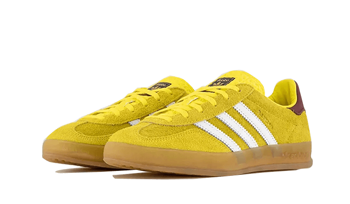 Adidas Gazelle Indoor Bright Yellow Collegiate Burgundy, Bright Yellow/Cloud White/Collegiate Burgundy (IE7003)