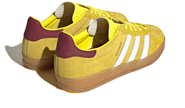 Adidas Gazelle Indoor Bright Yellow Collegiate Burgundy, Bright Yellow/Cloud White/Collegiate Burgundy (IE7003)