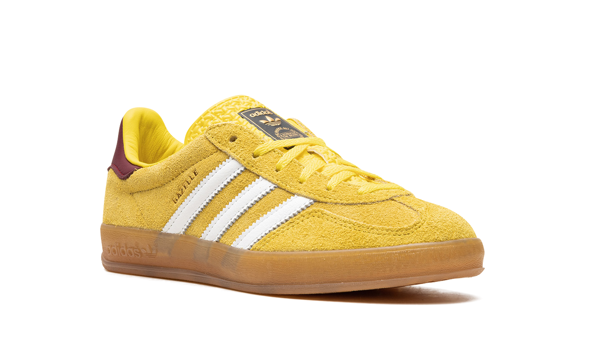 Adidas Gazelle Indoor Bright Yellow Collegiate Burgundy
