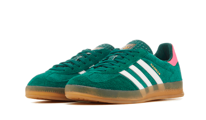 Adidas Gazelle Indoor Collegiate Green Lucid Pink, Collegiate Green/Footwear White/Lucid Pink (IG5929)