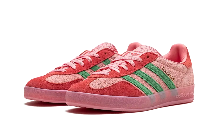 Adidas Gazelle Indoor Semi Pink Spark Preloved Scarlet, Semi Pink Spark/Preloved Green/Preloved Scarlet (IG6782)