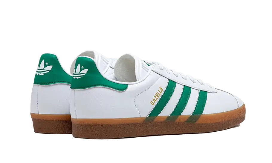 Adidas Gazelle White Bold Green Gum, Cloud White/Bold Green/Gold Metallic (IH2216)