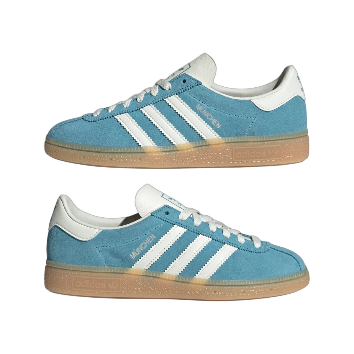 Adidas Muenchen Preloved Blue Off White Silver Metallic