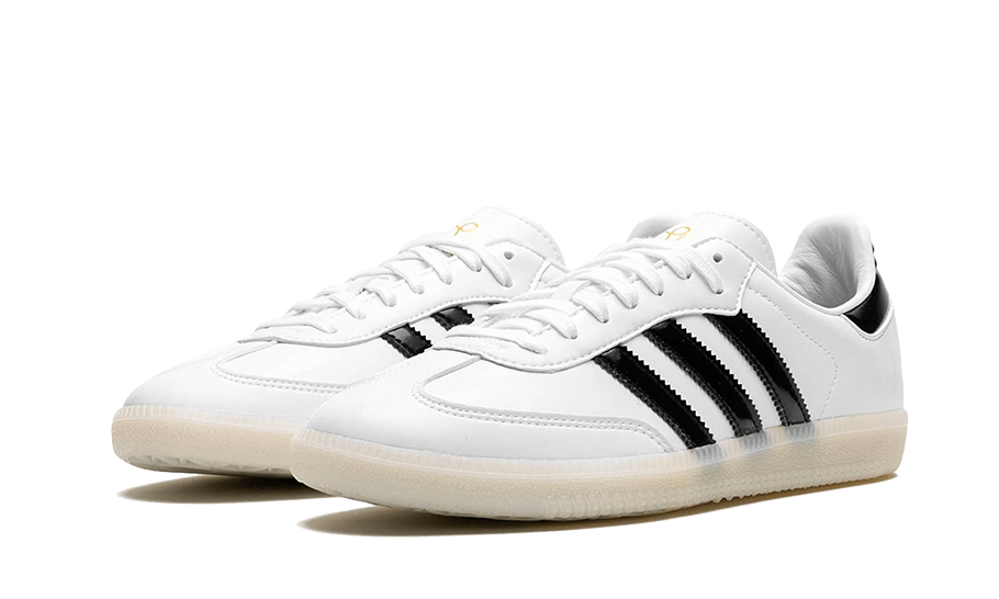 Adidas Samba Jason Dill White Black Patent, Cloud White/Core Black/Gold Metallic (IE5158)