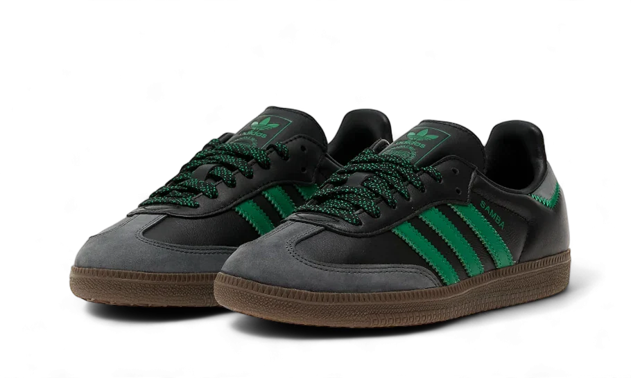 Adidas Samba OG Black Green, Core Black/Green/Grey Six (IE6520)