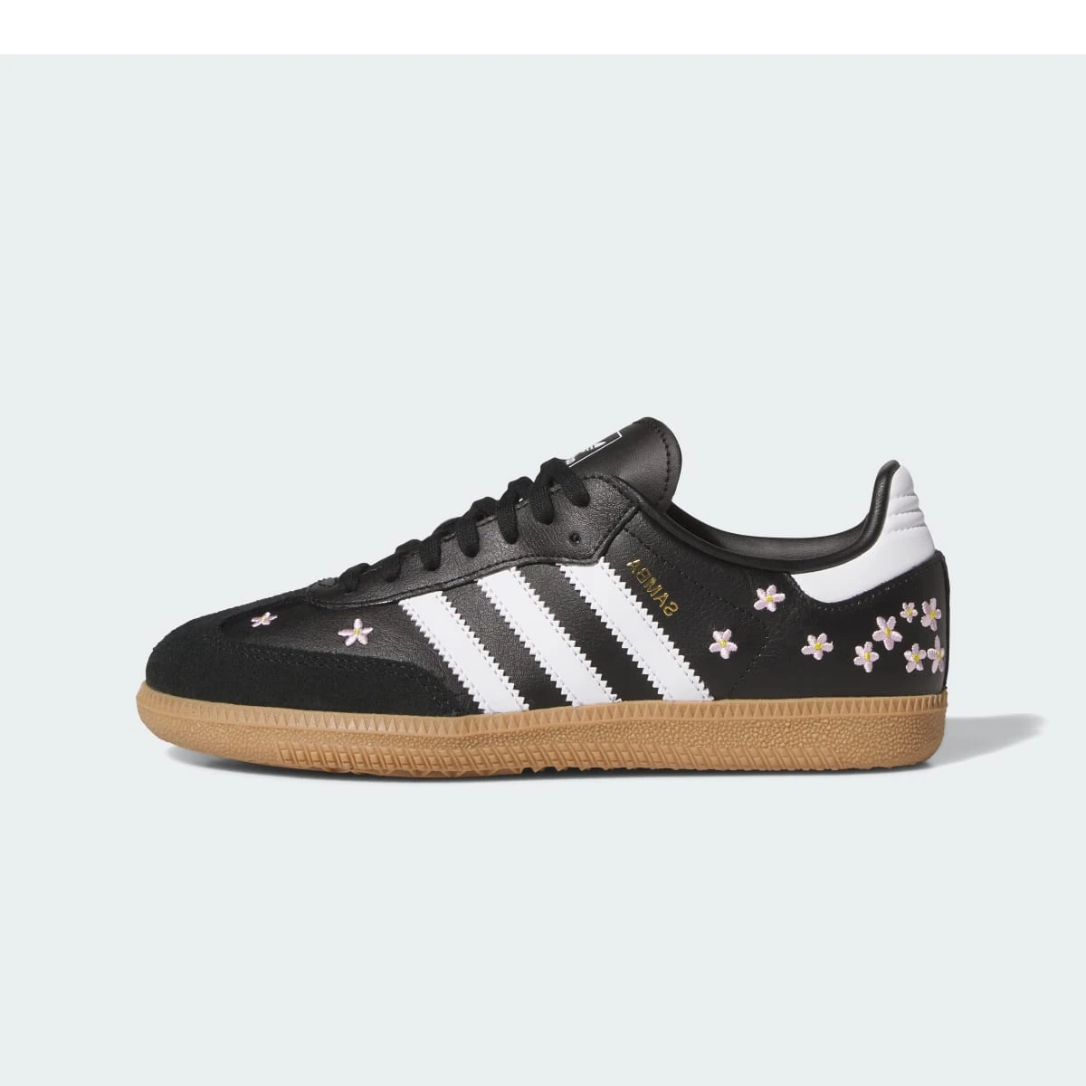 Adidas Samba OG Black White Gum Floral Embroidery