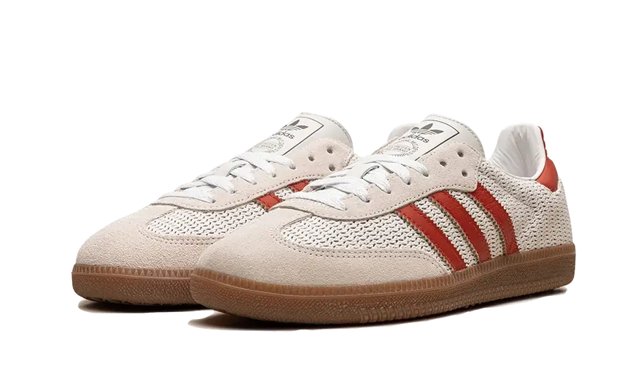 Adidas Samba OG Crystal White Preloved Red, Crystal White/Preloved Red/Gum (IG1380)