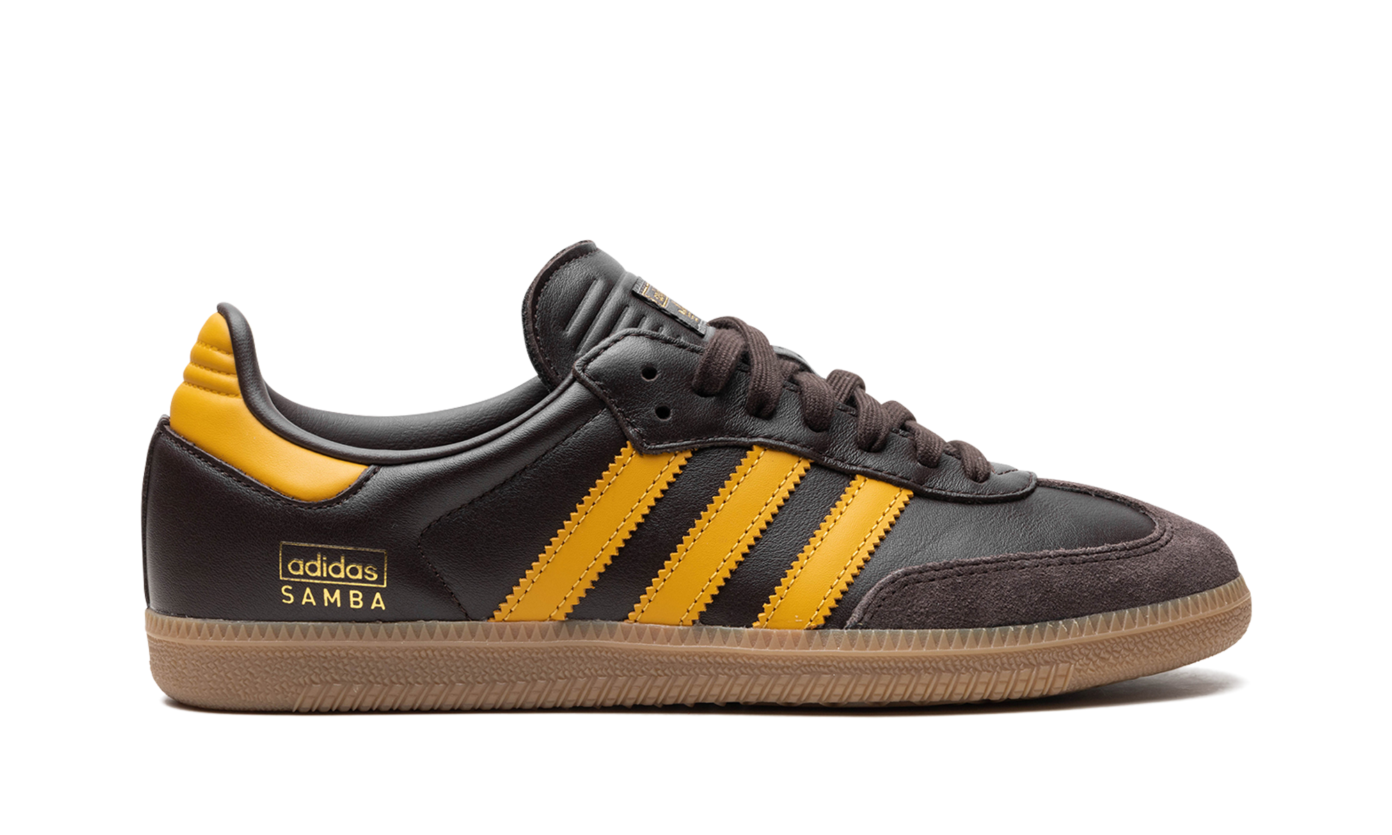 Adidas Samba OG Dark Brown Preloved Yellow