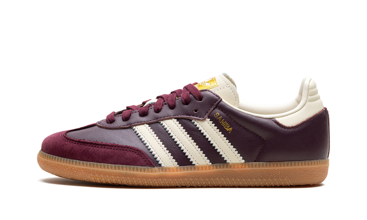 Terminator Dunks Adidas Samba OG Maroon Gold Metallic (ID0477) - Sneak