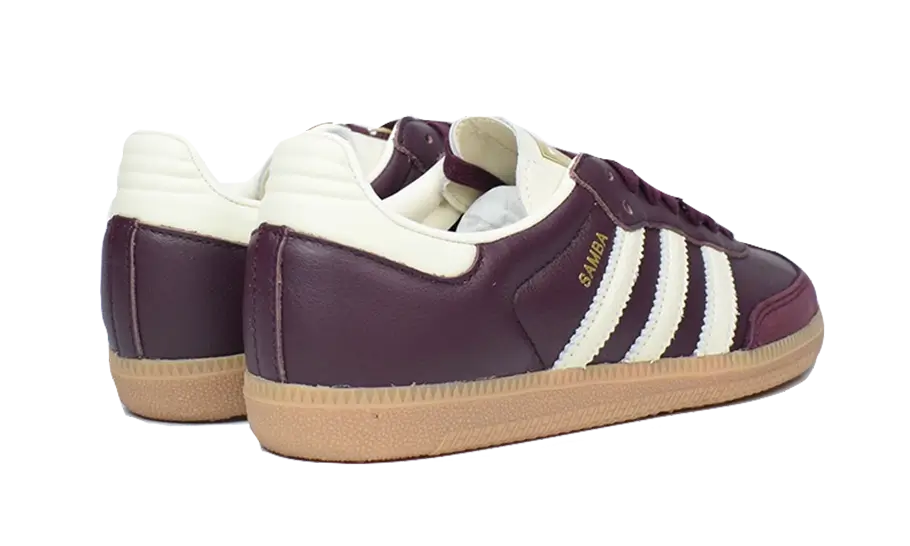 Adidas Samba OG Maroon Gold Metallic, Maroon/Cream White/Gold Metallic (ID0477)