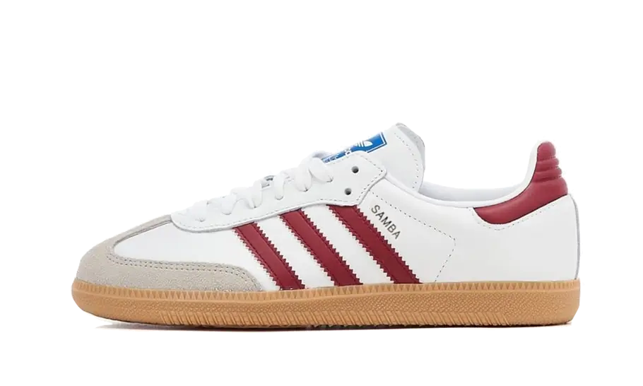 Adidas Samba OG White Burgundy Gum, Cloud White/Burgundy/Gum (IF3813)