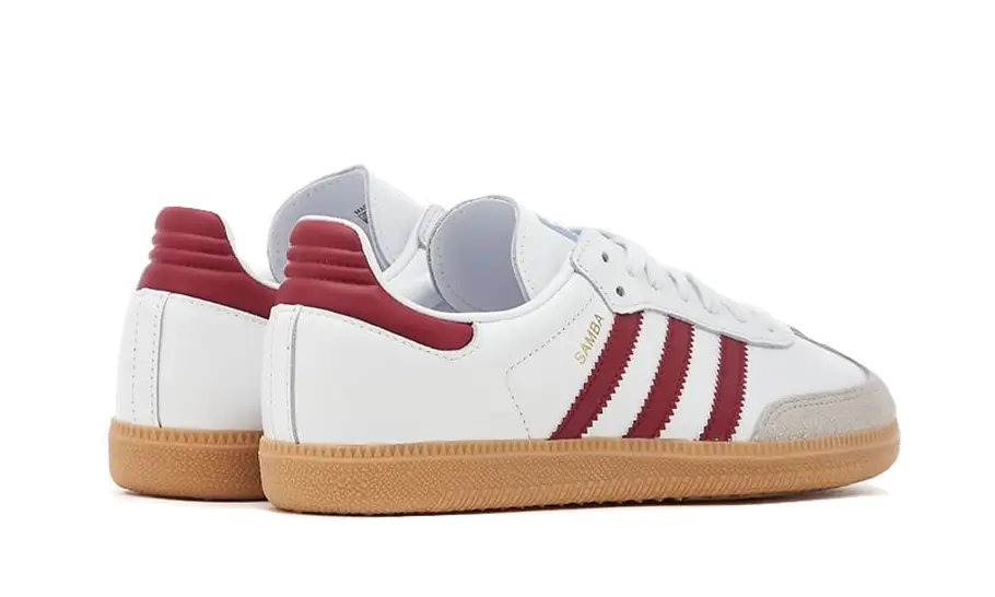 Adidas Samba OG White Burgundy Gum, Cloud White/Burgundy/Gum (IF3813)