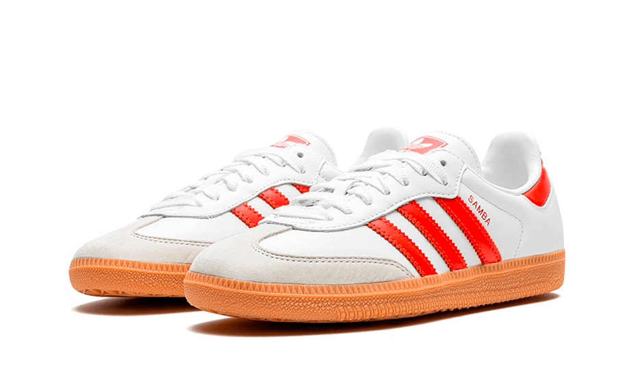 Adidas Samba OG White Solar Red Gum, Cloud White/Solar Red/Off White (IF6513)