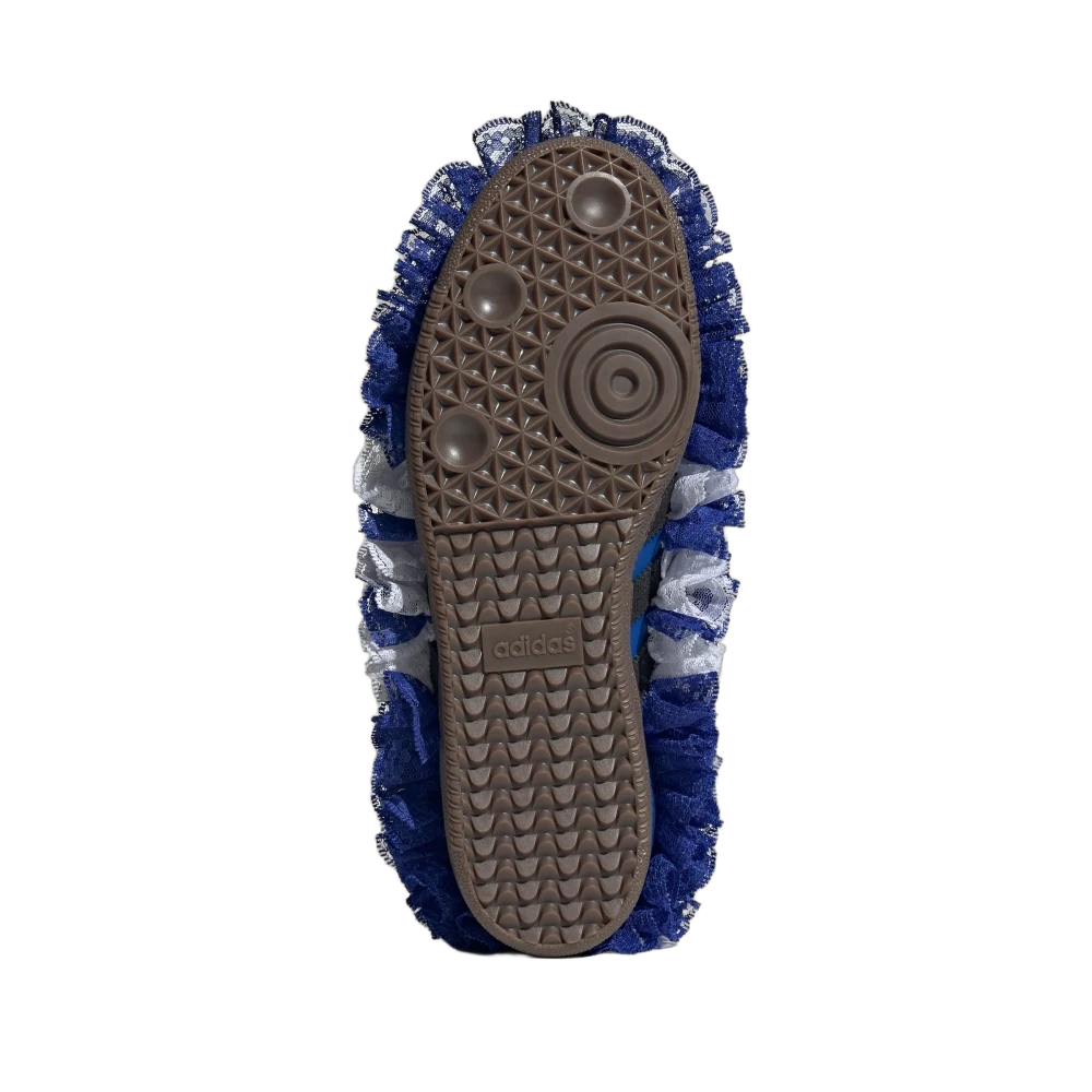 Adidas Samba Reverie by Caroline Hú CLOT Blue Lace Upper, Blue/White/Gum (JS2777)