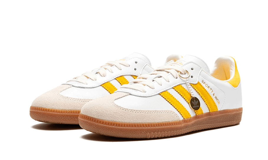 Adidas Samba Sporty & Rich White Bold Gold, Cloud White/Bold Gold/Cream White (IF5661)