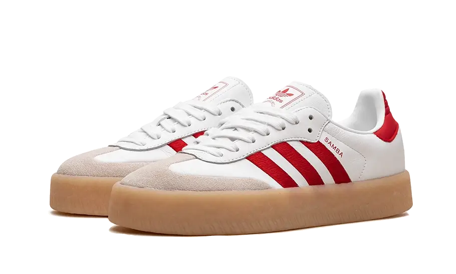 Adidas Sambae White Better Scarlet Gum, Cloud White/Better Scarlet/Cloud White (ID0438)