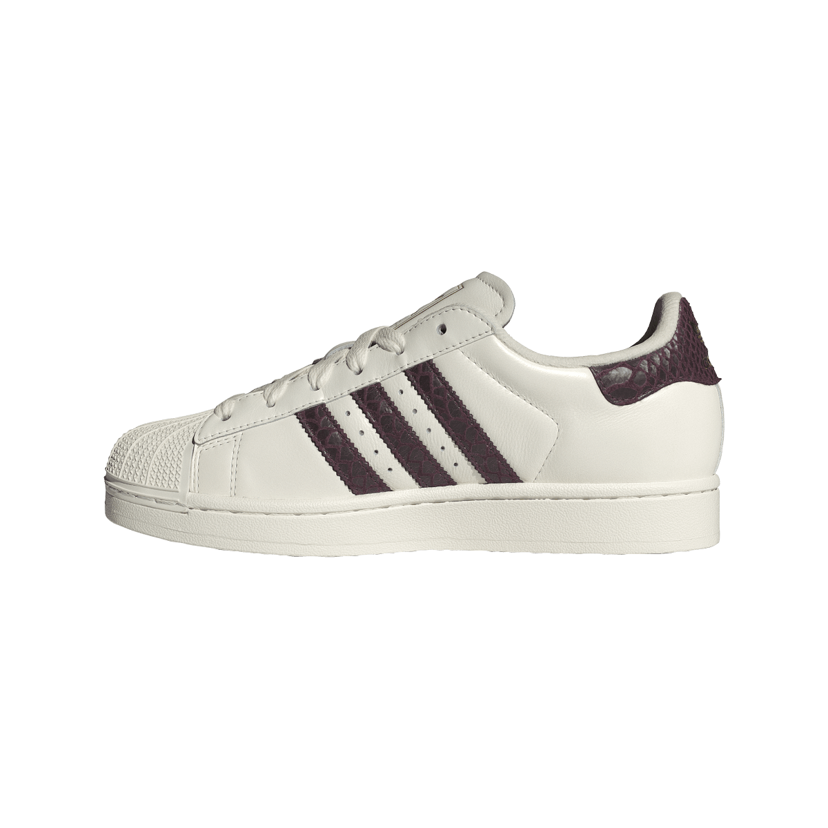 Adidas Superstar II Off White Maroon Snakeskin