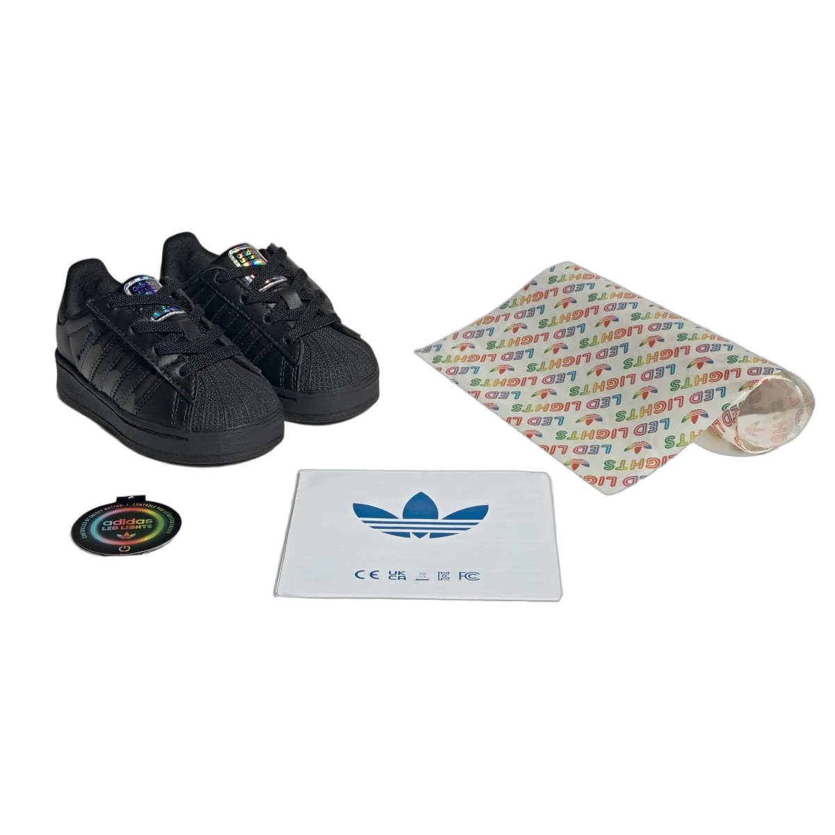 Adidas Superstar LED Lights Comfort Closure Core Black Preloved Violet (TD)