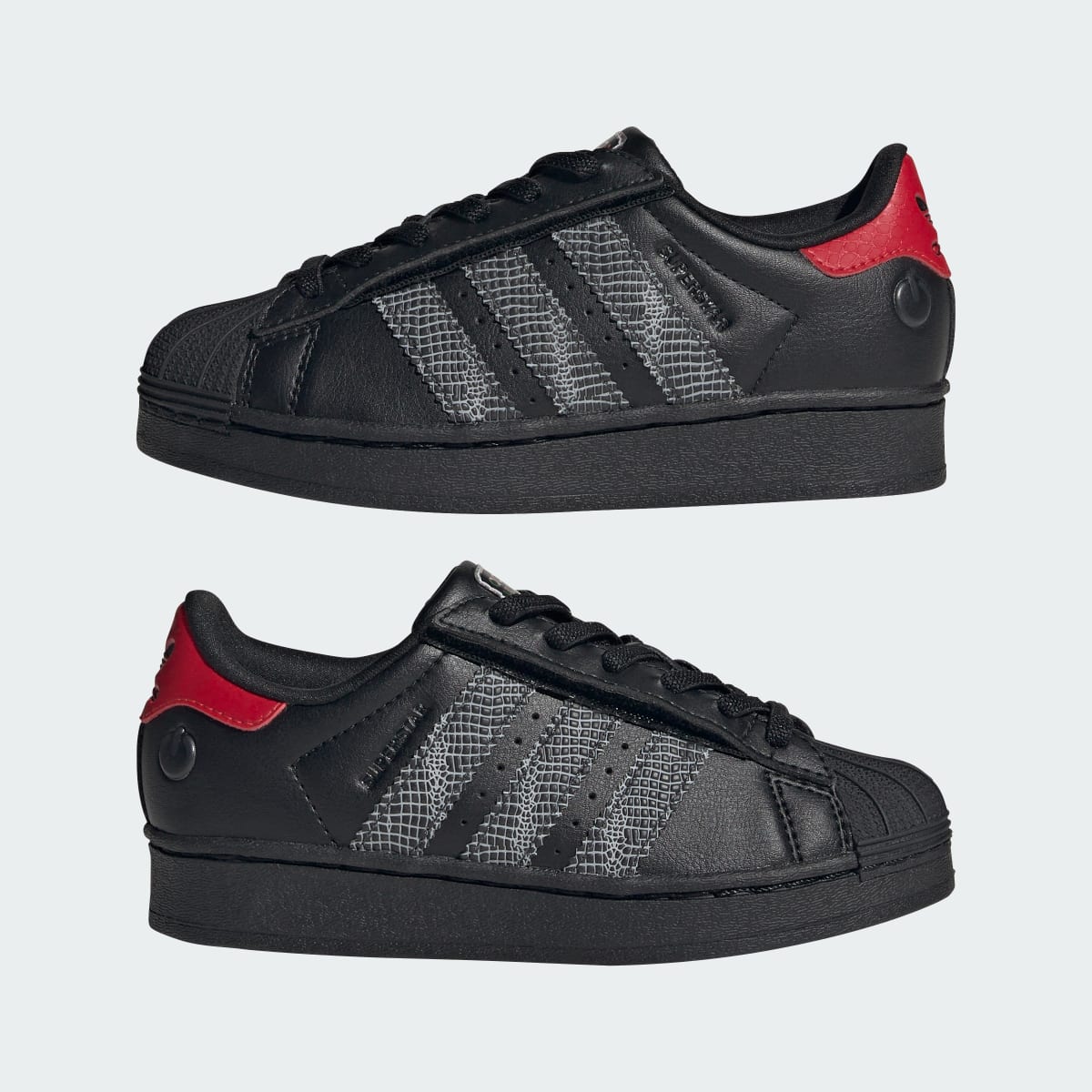 Adidas Superstar LED Lights Comfort Closure Core Black Red (PS)