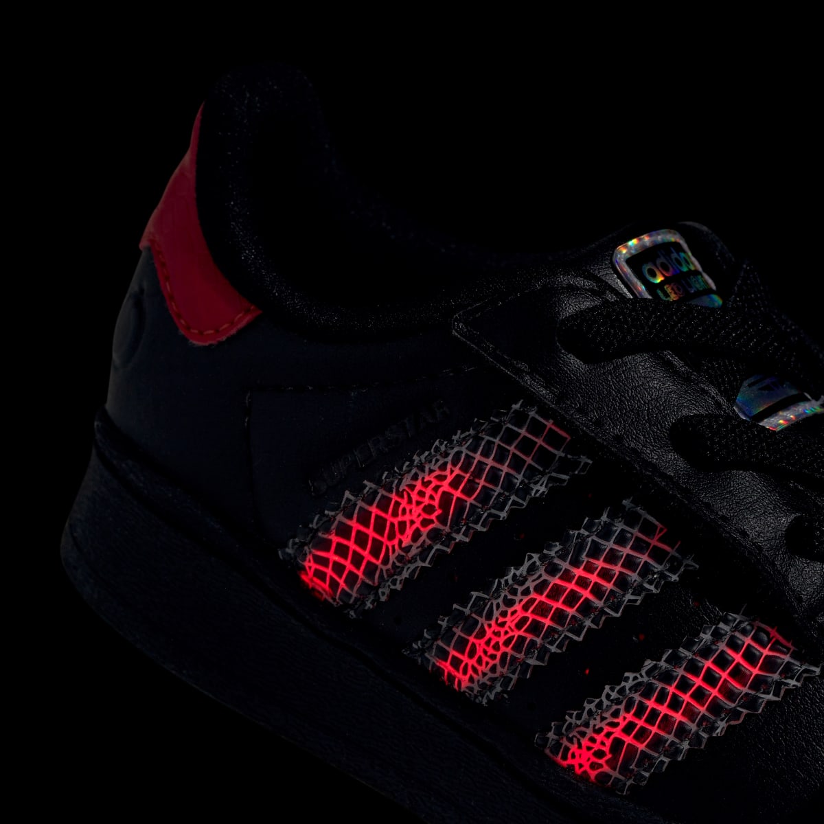 Adidas Superstar LED Lights Comfort Closure Core Black Red (TD)