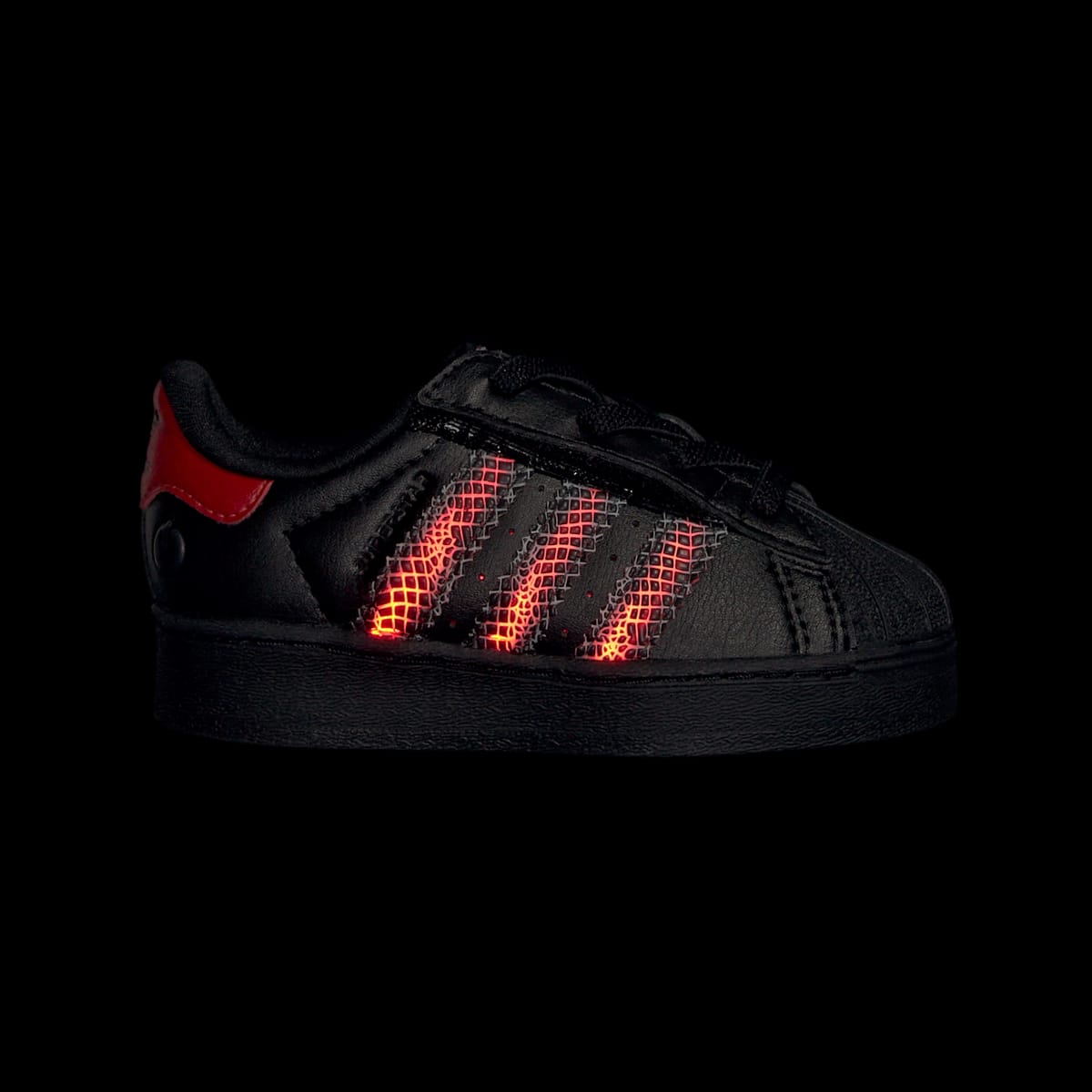 Adidas Superstar LED Lights Comfort Closure Core Black Red (TD)