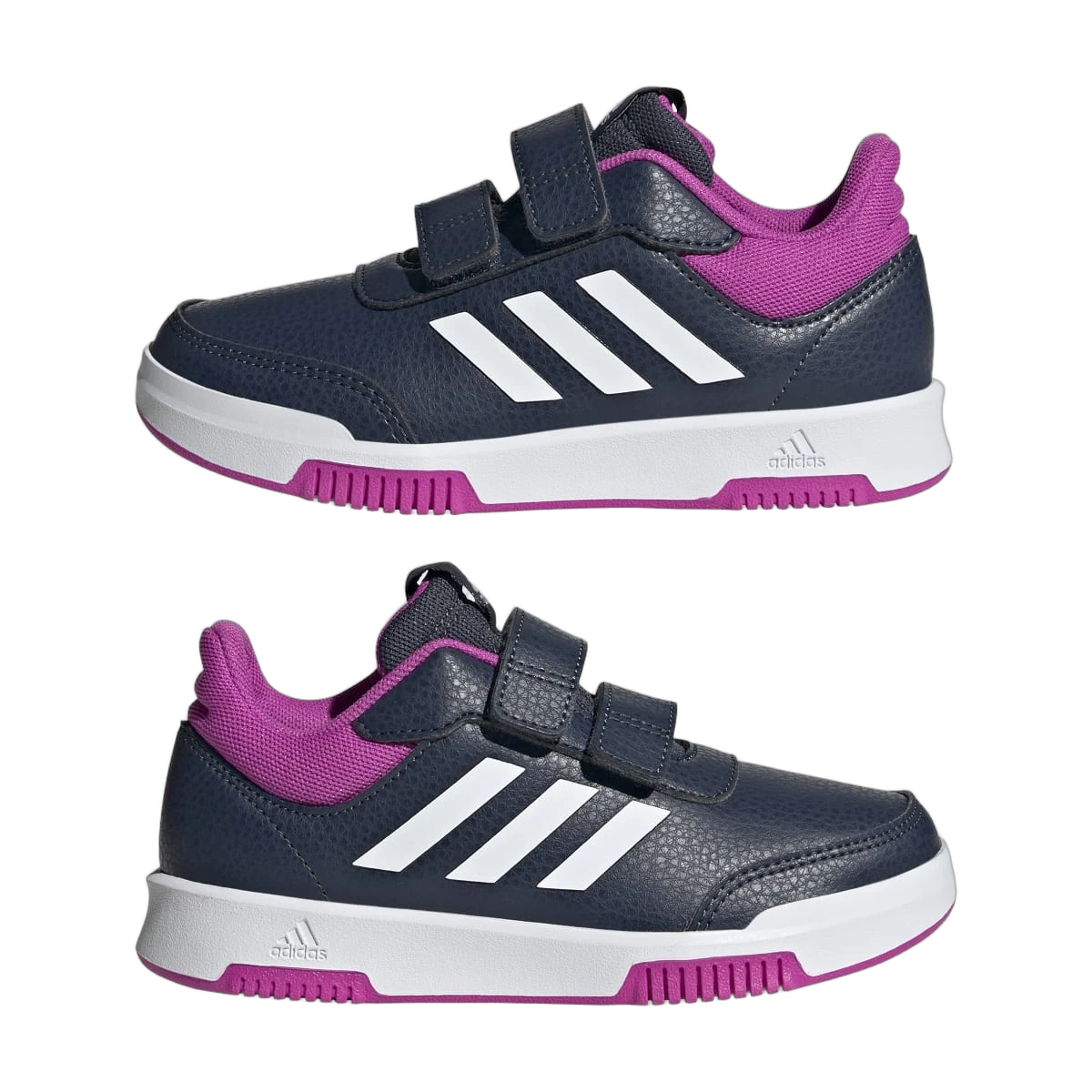 Adidas Tensaur Hook And Loop Shadow Navy Cloud White Flash Pink