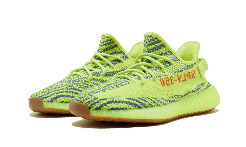 Adidas Yeezy Boost 350 V2 Semi Frozen Yellow, Semi Frozen Yellow/Raw Steel/Red (B37572)