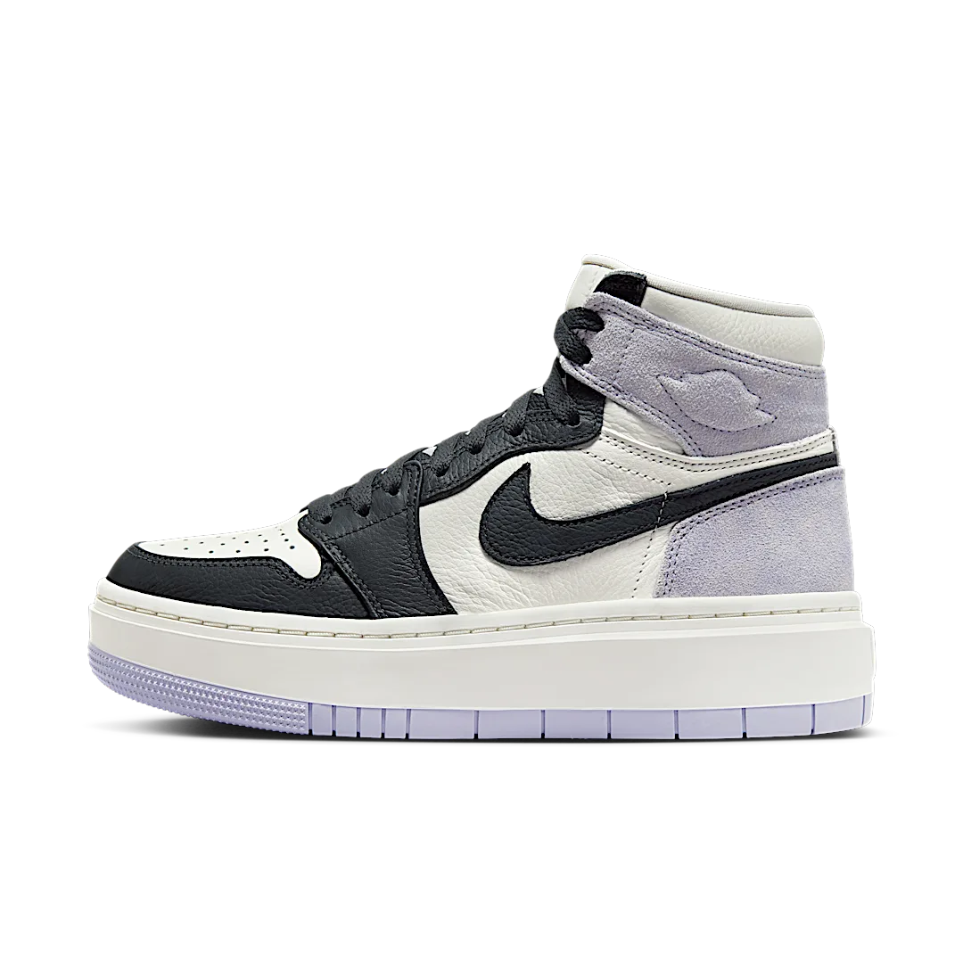 Air Jordan 1 Elevate High Lilac Black Toe, Titanium/Sail/Dark Smoke Grey (DN3253-500)