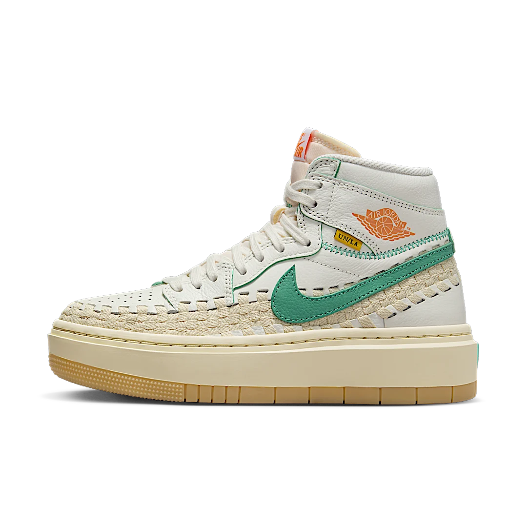 Air Jordan 1 Elevate High SP Union LA Bephies Beauty Supply Summer of ‘96, Sail/Kinetic Green/Muslin/Gum Yellow/Cone/Pale Ivory (FD0696-100)