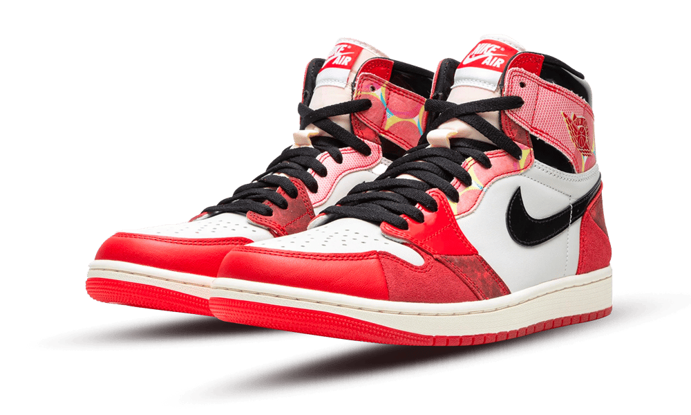 Air Jordan 1 Retro High OG Spider-Man Across the Spider-Verse, University Red/Black/White (DV1748-601 / DV1753-601)