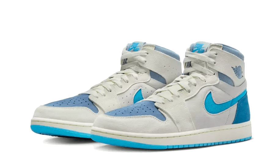 Air Jordan 1 High Zoom Air CMFT 2 Dark Powder Blue, Sail/Blue Grey/Light Silver/Dark Powder Blue (DV1307-104)