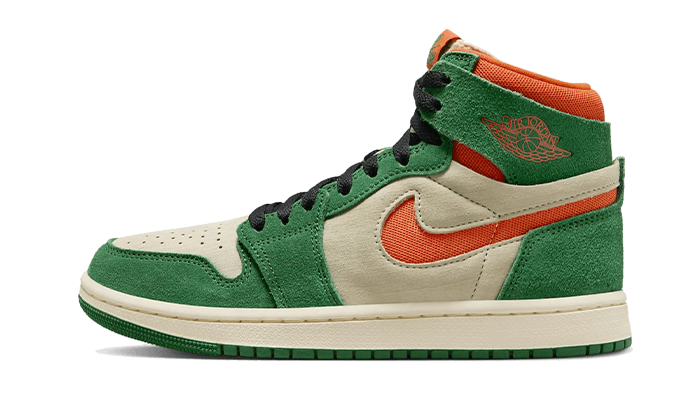 Air Jordan 1 High Zoom Air CMFT 2 Pine Green Orange Blaze, Pine Green/Muslin/Black/Orange Blaze (DV1305-308)