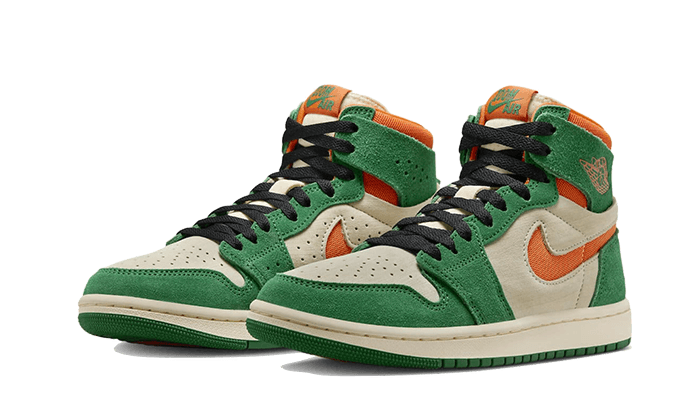 Air Jordan 1 High Zoom Air CMFT 2 Pine Green Orange Blaze, Pine Green/Muslin/Black/Orange Blaze (DV1305-308)