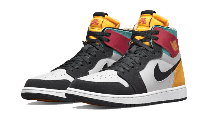 Air Jordan 1 High Zoom Air CMFT Anthracite, Anthracite/University Gold/Washed Teal/Rush Pink (CT0978-016)