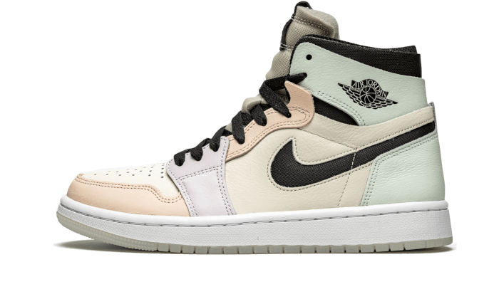 Air Jordan 1 High Zoom Air CMFT Easter, White/Grey Heather-Olive Aura-Khaki (CT0979-101)