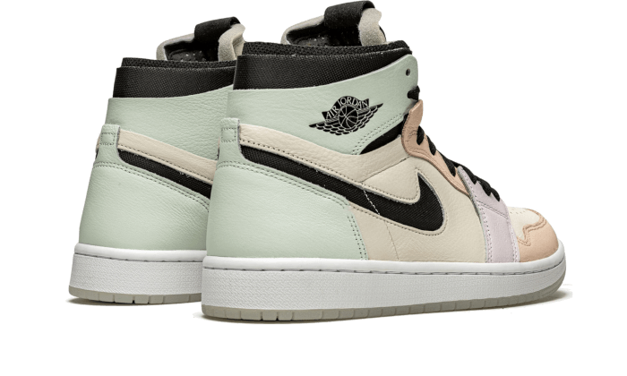 Air Jordan 1 High Zoom Air CMFT Easter, White/Grey Heather-Olive Aura-Khaki (CT0979-101)