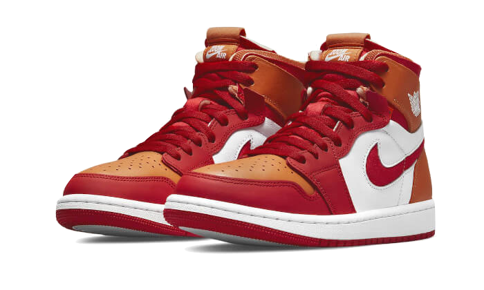 Air Jordan 1 High Zoom Air CMFT Fire Red Hot Curry, Fire Red/Fire Red/Hot Curry/White (CT0979-603)