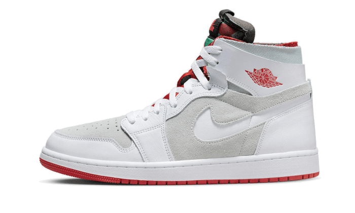 Air Jordan 1 High Zoom Air CMFT Hare, White/Grey/Red-Orange (CT0978-100)