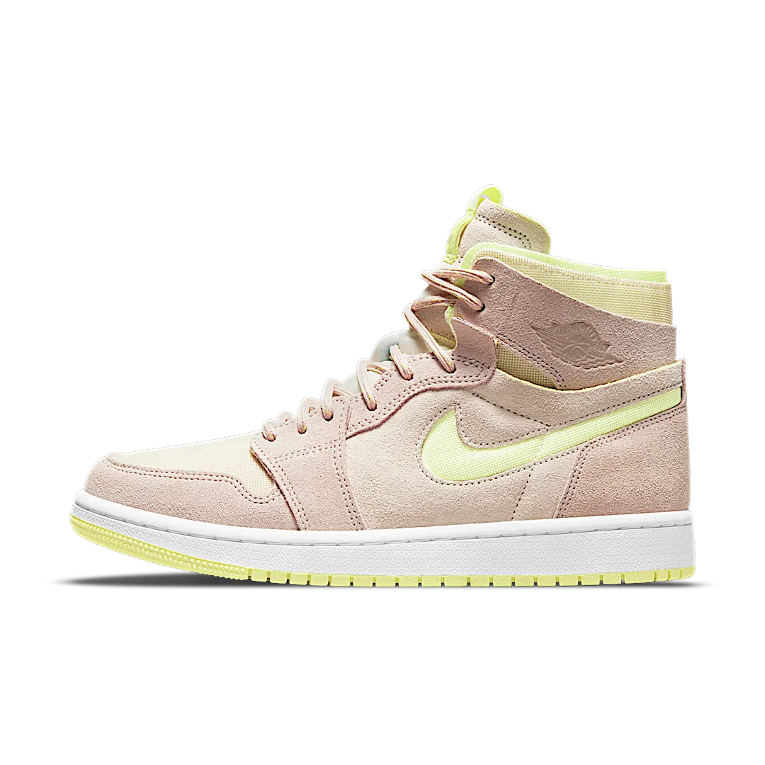 Air Jordan 1 High Zoom Air CMFT Lemon Twist, White/Fossil-Lemon Twist-White (CT0979-200)