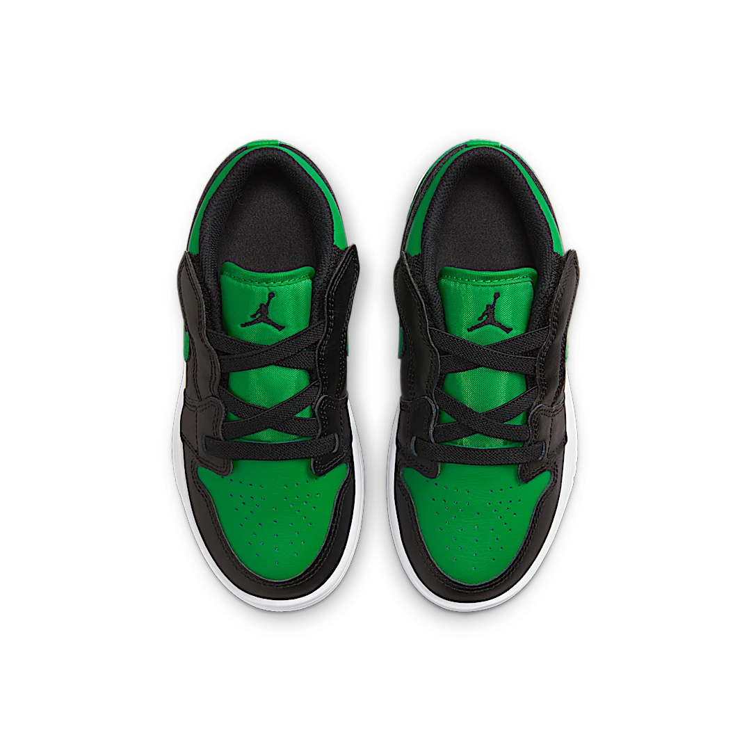 Air Jordan 1 Low ALT Black Lucky Green White (PS), Black/Lucky Green/White/Black (BQ6066-065)