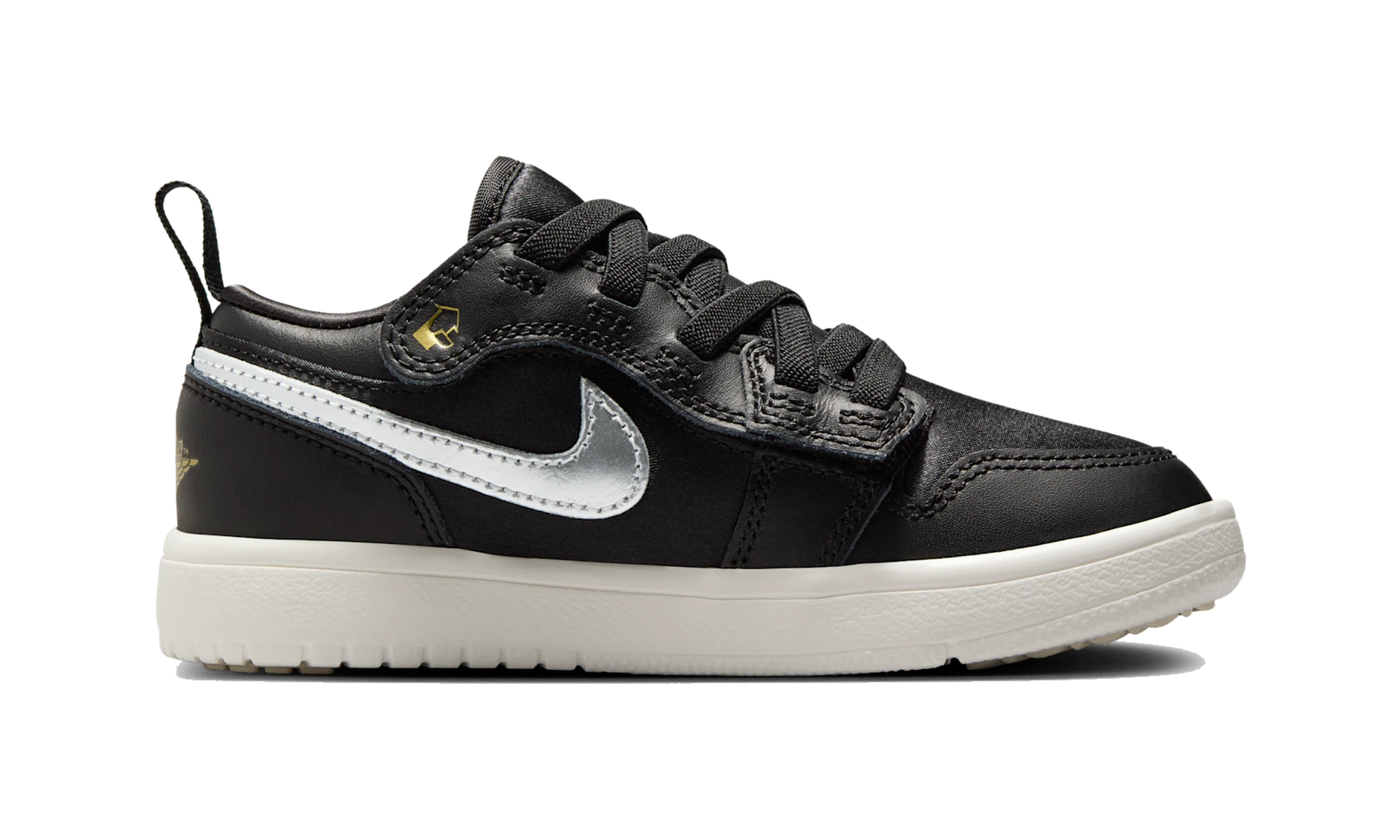 Air Jordan 1 Low Alt SE Black Silver Sail Gold (PS)